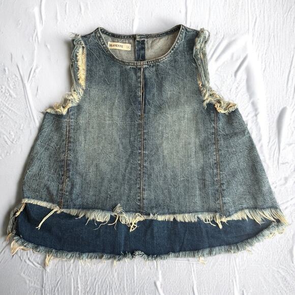 Blank NYC Distressed Denim Top - Picture 5 of 5